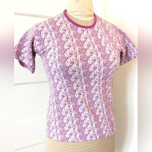 Vintage Levis Rare purple Fight Pollution no-tag LVC Clothing Casuals Tee Rare M